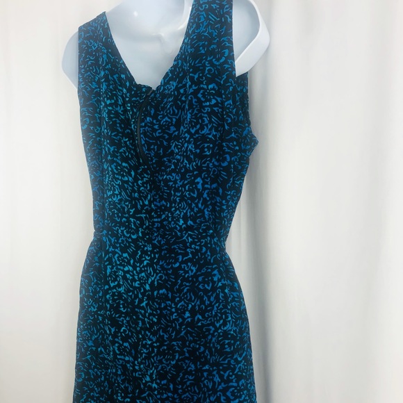 Kimberley’s Travels Rayon patterned sleeveless mini shift dress L - Picture 9 of 15
